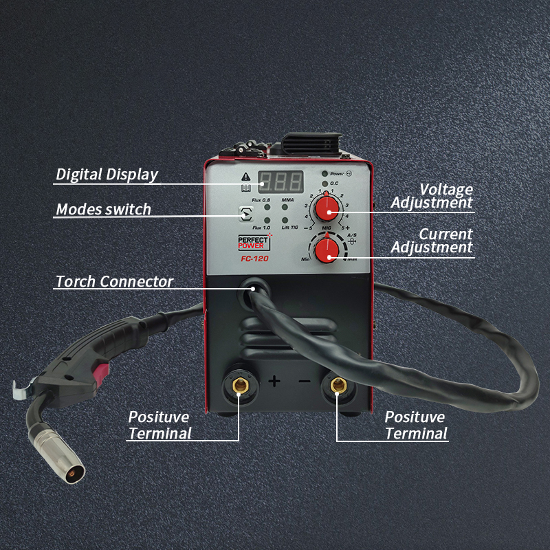 120A FC-120 Gasless Flux Cored Wire MIG Welding Machines